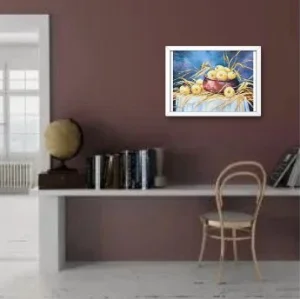 mistnost s jablicky Místnost s obrazem Zátiší s jablíčky.